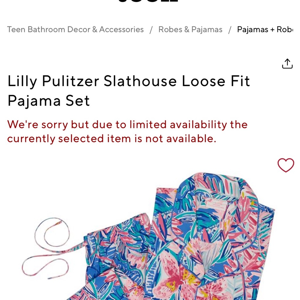 Pottery Barn Teen Lilly Pulitzer Slathouse Loose Fit Pajama Set NEW - Picture 9 of 10